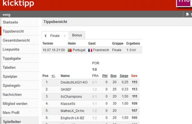 Deutsch-LK der Q1 gewinnt EMG-Tippspiel