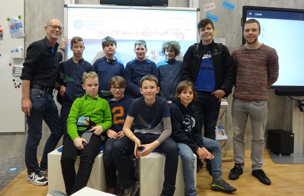 Bühnentechniker bei der didacta