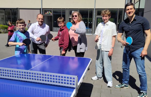 Tischtennisplatten offiziell eingeweiht