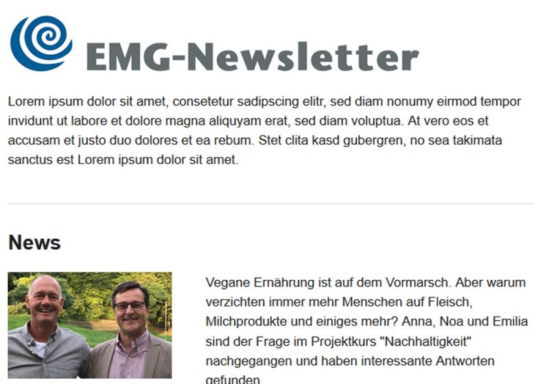 EMG-Newsletter geht an den Start